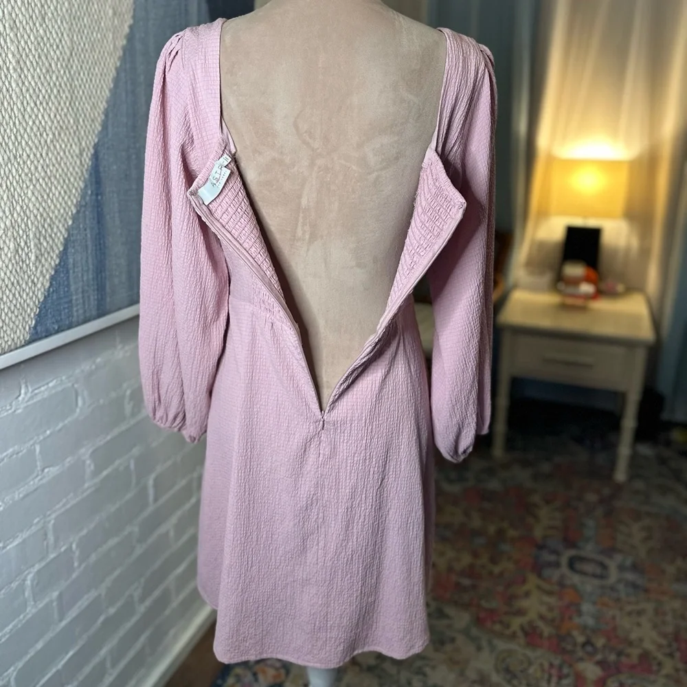 Astr The Label Dusty Pink Balloon Sleeves Cutout Dress - Picture 11 of 14